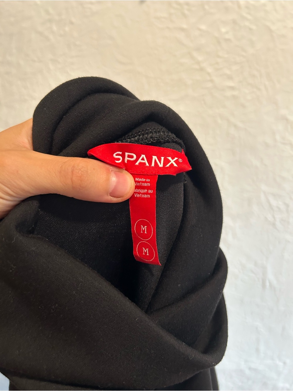 SPANX Black AirEssentials Cuffed Sleeve Cropped Turtleneck Sweatshirt - Picture 3 of 4